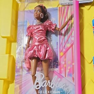 Barbie Deluxe Style Doll in Shimmering Pink Outfit